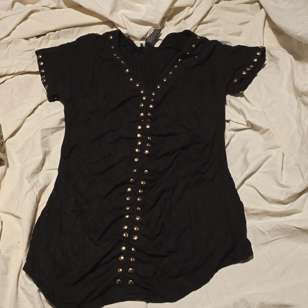 Chelsea and Theodore studded blouse